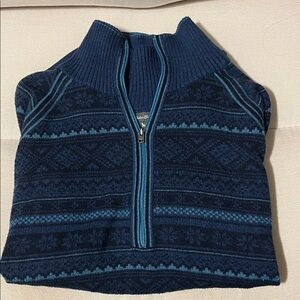 Eddie Bauer Navy Zip-Up Sweater